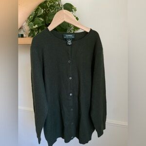 RALPH LAUREN 100% cashmere cardigan sweater moss green | S